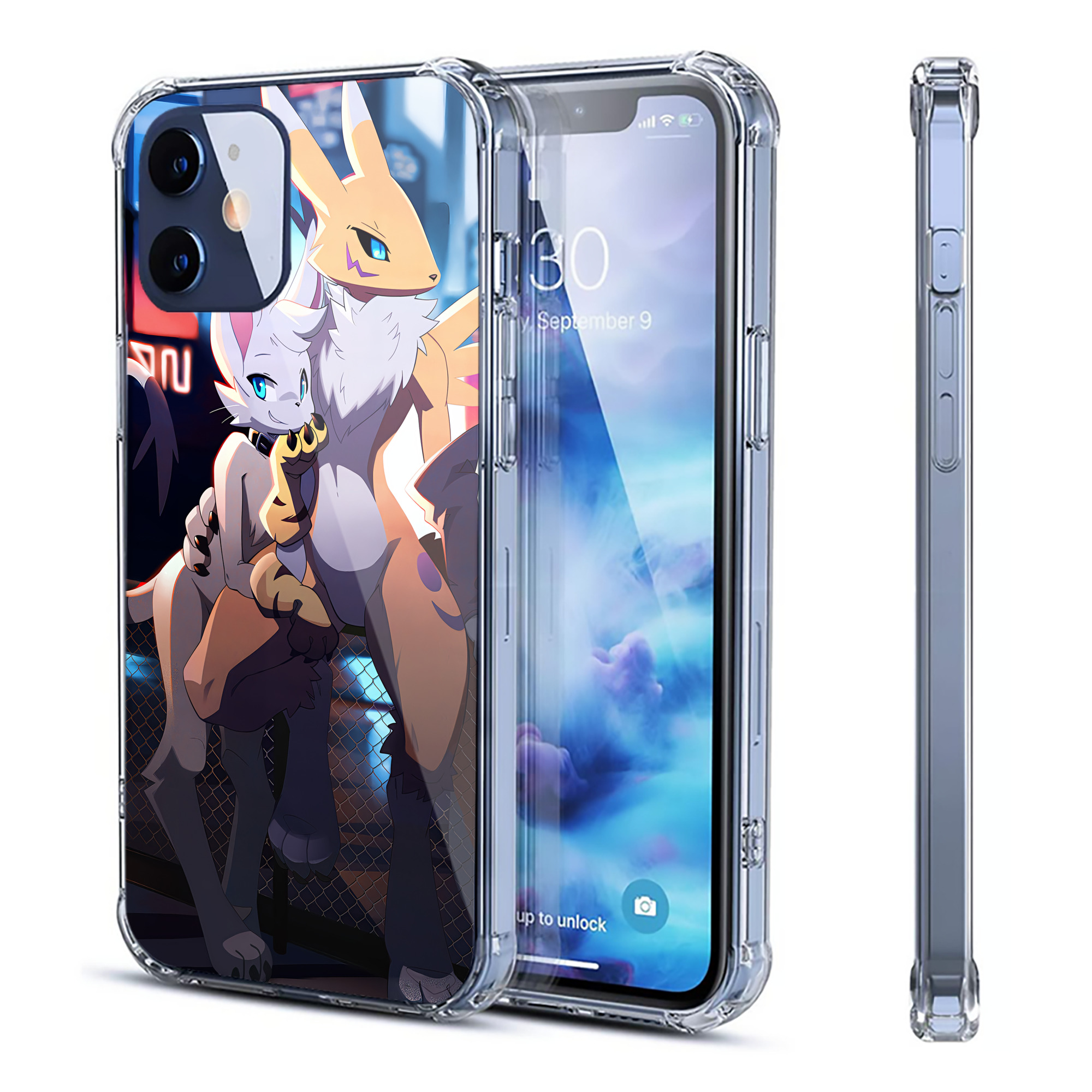 （画像用） Digimon デジタルモンスター/デジモン 【iPhone 12シリーズ対応】透明スマホケース（クリアソフトケース）